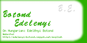 botond edelenyi business card
